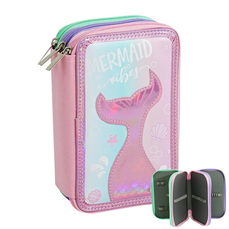 Large Capacity Solid Color Pencil Case 52 Colors Student Pen Bag School Stationery Pouch Durable Storage Bag for Art Drawing Painting Office School Supplies - Image 1