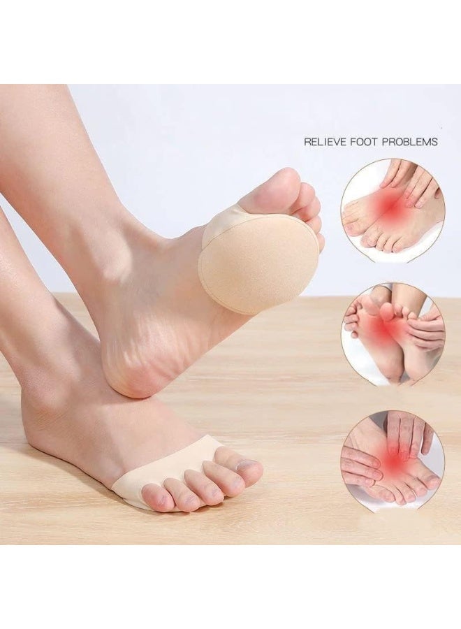Generic Forefoot Pads for Women High Heels,Non-Slip Toe Socks Forefoot Pad Reusable Ball of Foot Cushions Honeycomb Fabric Metatarsal Pads Invisible Forefoot Socks Pads for Women and Men - 2Pcs  - Image 4