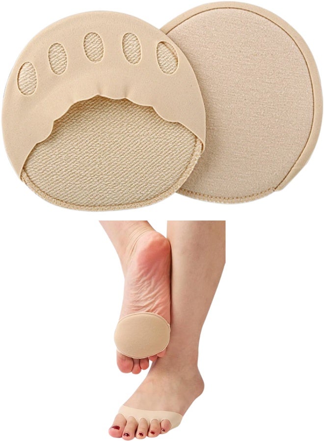Generic Forefoot Pads for Women High Heels,Non-Slip Toe Socks Forefoot Pad Reusable Ball of Foot Cushions Honeycomb Fabric Metatarsal Pads Invisible Forefoot Socks Pads for Women and Men - 2Pcs  - Image 1