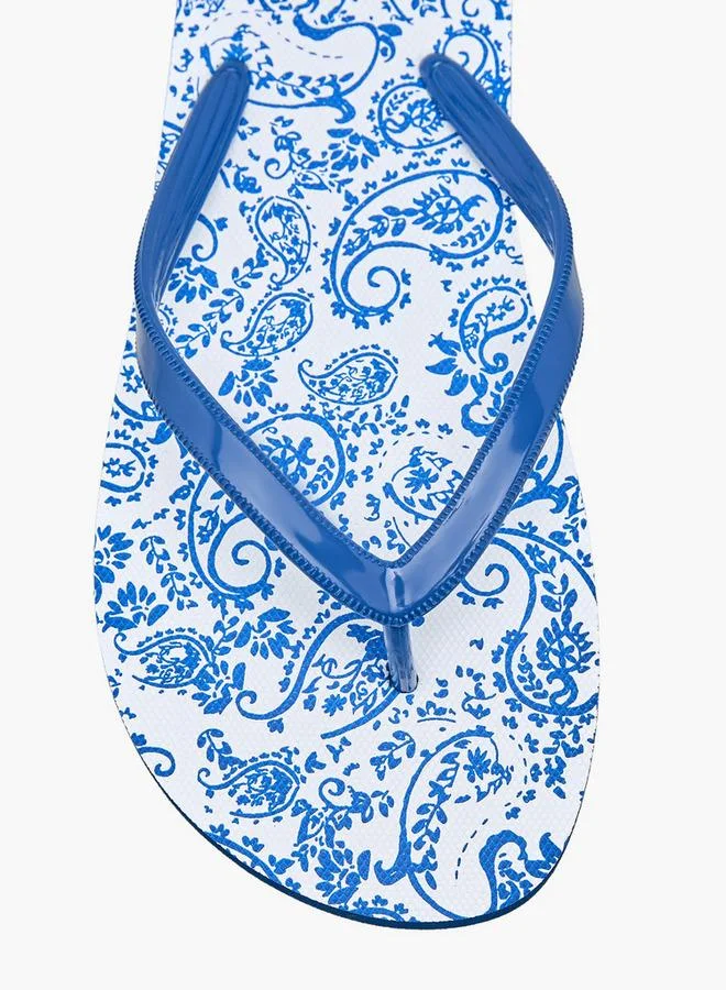Celeste NAVY Women Paisley Print Flip Flops for Women | Best Price UAE