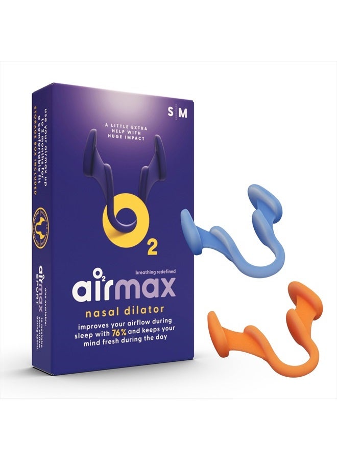 AIR MAX Unisex Classic Nasal Dilators Trial Pack - Anti Snoring Device for Men and Woman - Improves Airflow - 1 Small - 1 Medium - Image 1