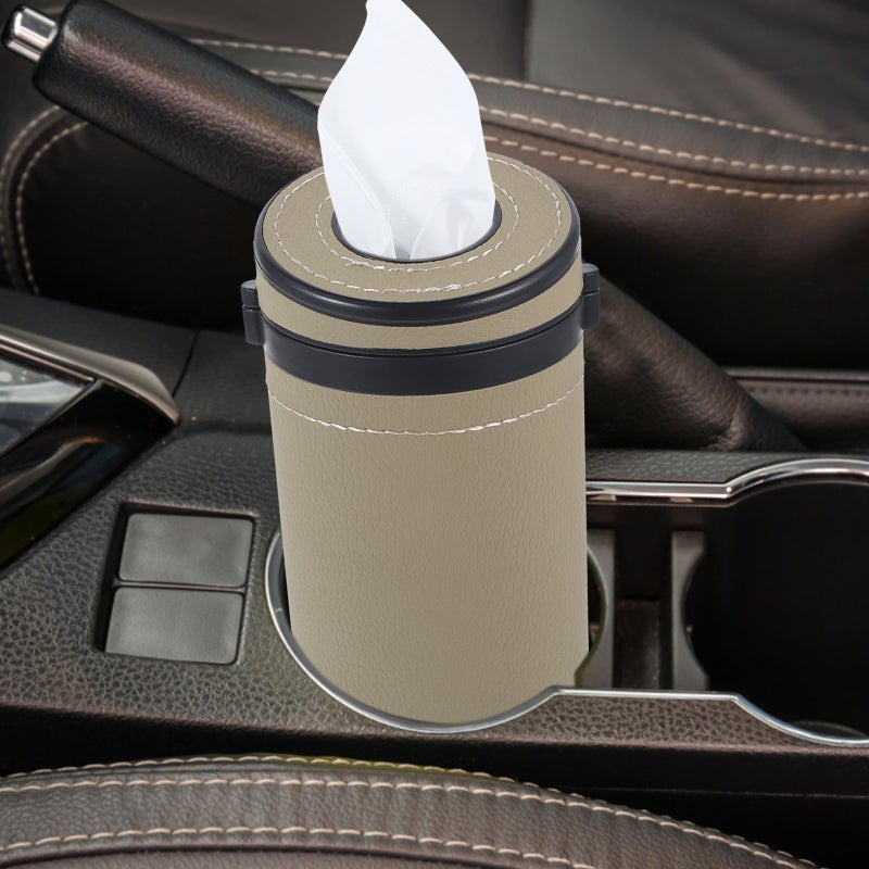 1Pc Car Round Tissue Box Holder Napkin Dispenser Tissue Paper Storage Container - Image 4