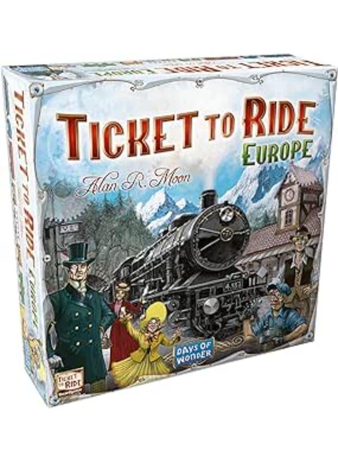 Ticket to Ride Europe Board Game | Family Board Game | Board Game for Adults and Family | Train Game | Ages 8+ | For 2 to 5 players | Average Playtime 30-60 minutes | Made by Days of Wonder