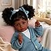 JIZHI Lifelike Reborn Baby Dolls Black Girl 20 Inch Soft Feeling Realistic Newborn Baby Dolls Real Life Baby Dolls with Gift Box for Kids - Image 4
