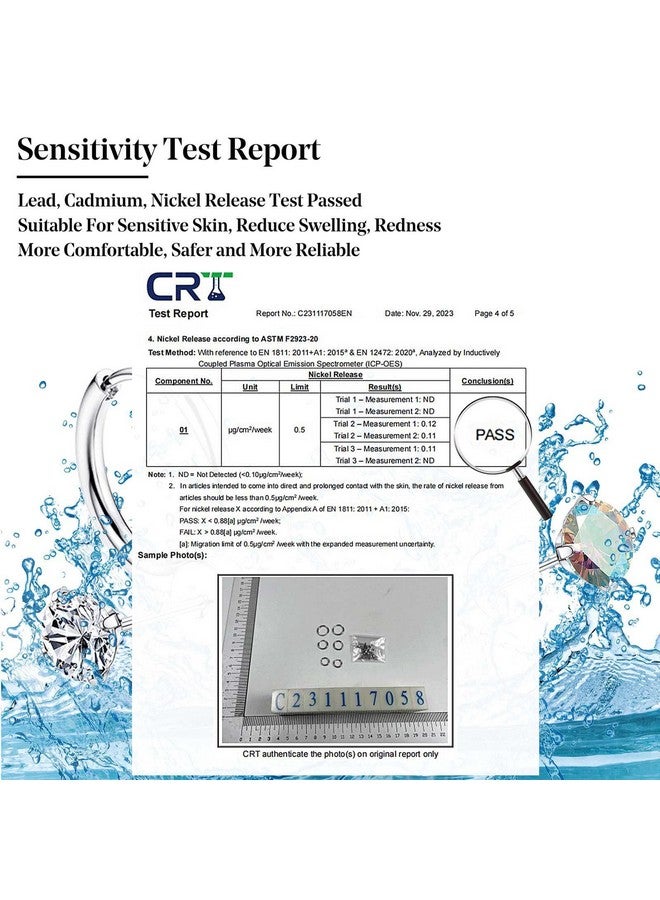 Jstyle Surgical Steel Earrings for Sensitive Ears - Hypoallergenic 20G Stainless Stud and CZ Hoop Earrings for Women and Men - Silver Tone - Image 5