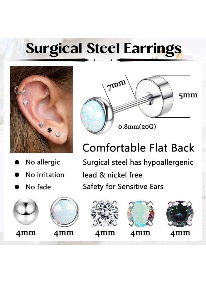 Jstyle Surgical Steel Earrings for Sensitive Ears - Hypoallergenic 20G Stainless Stud and CZ Hoop Earrings for Women and Men - Silver Tone - pzsku/Z9E7B39B50C78D4337435Z/45/_/1741329867/2787dc06-cc31-4063-84b4-face5bd1cf07