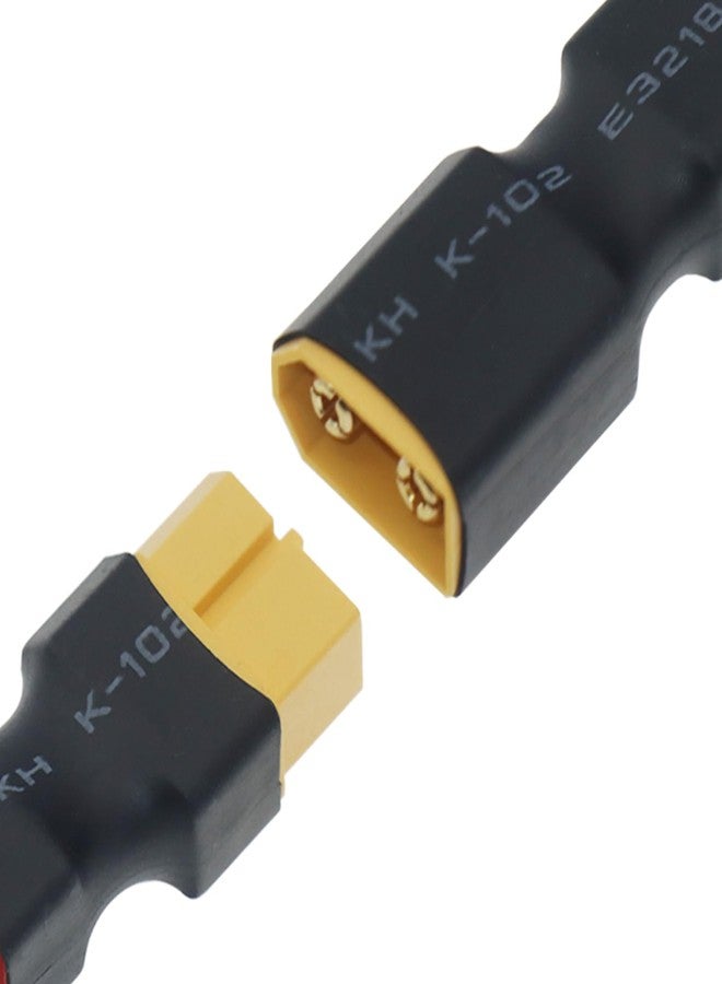 Nvwadayu 2 Pair XT60 Plug Male to Deans T Plug Female Connector & XT60 Plug Female to Deans T Plug Male Connector Conversion Adapter, XT60 to T Plug Adapter & T Plug to XT60 Converter(Black) - Image 5
