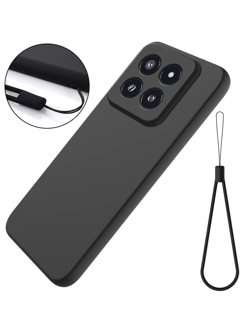 general Case Compatible with Xiaomi 14 Pro, Silicone Protective Phone Case for Xiaomi 14 Pro with Silicone Lanyard, Slim Thin Soft Shockproof Cover for Xiaomi 14 Pro Silicone Case - Image 2