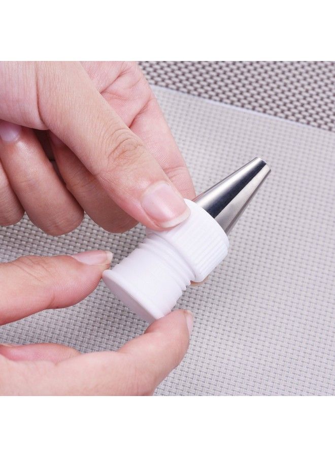 Shappy Plastic Standard Couplers Cake Decorating Coupler Pipe Tip Coupler For Icing Nozzles White (6 Pack) - Image 5