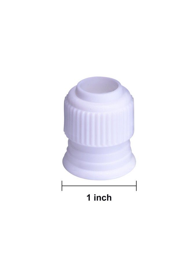 Shappy Plastic Standard Couplers Cake Decorating Coupler Pipe Tip Coupler For Icing Nozzles White (6 Pack) - Image 3