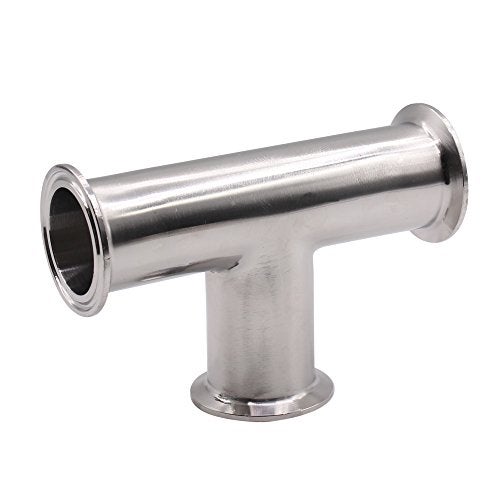 DERNORD Clamp Tee 3 Way Stainless Steel 304 Sanitary Fitting Fits 1.5" Tri-clamp, 38mm Pipe OD - Image 2