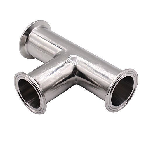 DERNORD Clamp Tee 3 Way Stainless Steel 304 Sanitary Fitting Fits 1.5" Tri-clamp, 38mm Pipe OD - Image 3
