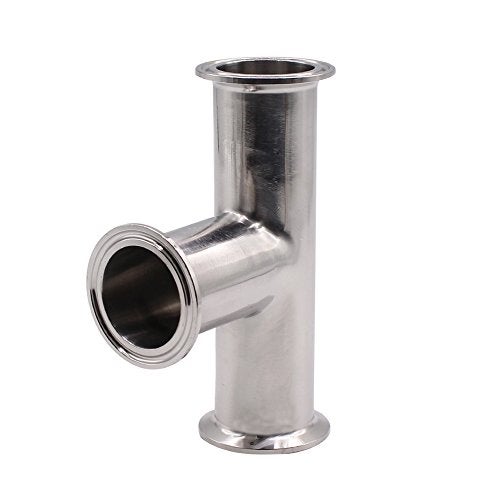DERNORD Clamp Tee 3 Way Stainless Steel 304 Sanitary Fitting Fits 1.5" Tri-clamp, 38mm Pipe OD - Image 5