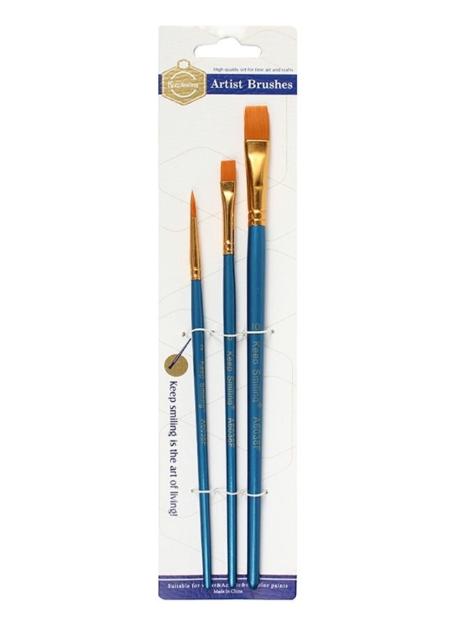 كيب سمايلنج أقلام الرسم الأكريليكية ثلاثية الرؤوس - فرش جبس جديدة للرسم - فرش أطفال بيضاء فارغة - فرش ألوان مائية جواش - Image 1