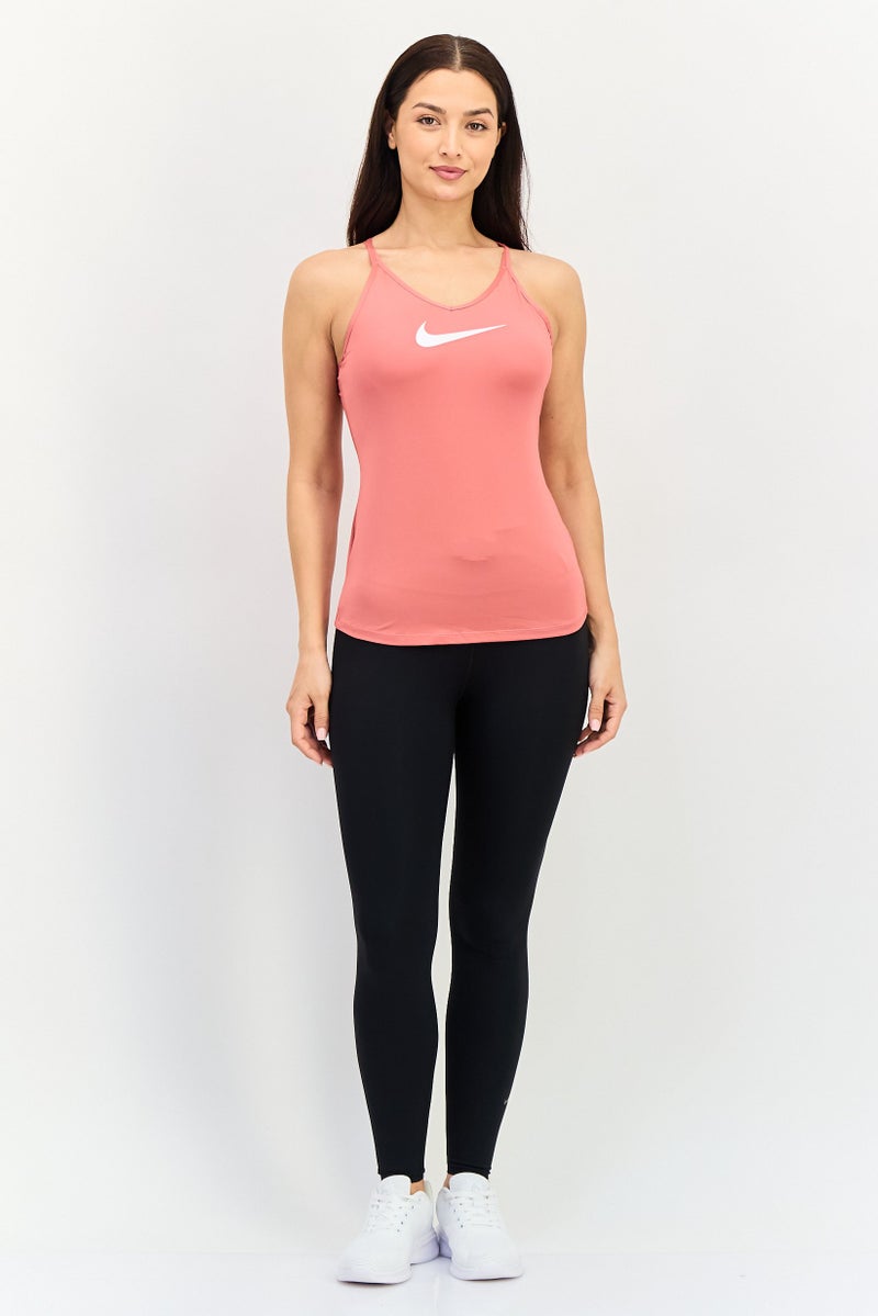 Nike Women Slim Fit Sleeveless Training Tank Top, Dusty Pink - Image 2