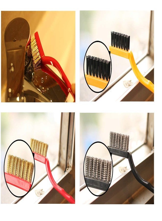 HiFam Wire Brush Set | Plastic Cleaning Tool Kit Wire Brushes | Brass, Nylon, Stainless Steel Bristles | Pack of 3 | - Image 5