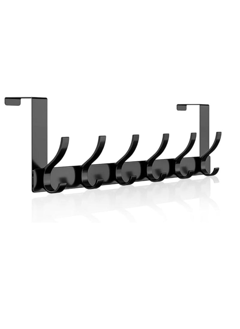 اسرلي وايت 6 خطافات لتعليق المعاطف على الباب (أسود)  - Image 1
