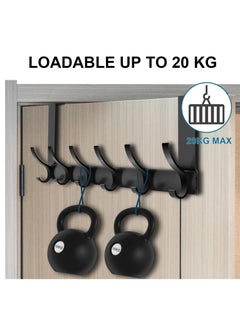 6 Hooks Over Door Coat Rack for Hanging Clothes Hat Towel, Heavy-Duty Organizer for Coat, Towel, Bag, Robe (Black) - pzsku/Z9E7B61C4A6093FFB297EZ/45/_/1740905023/cb9715c2-b1dc-4e9b-b2e2-3f4f59e87d33