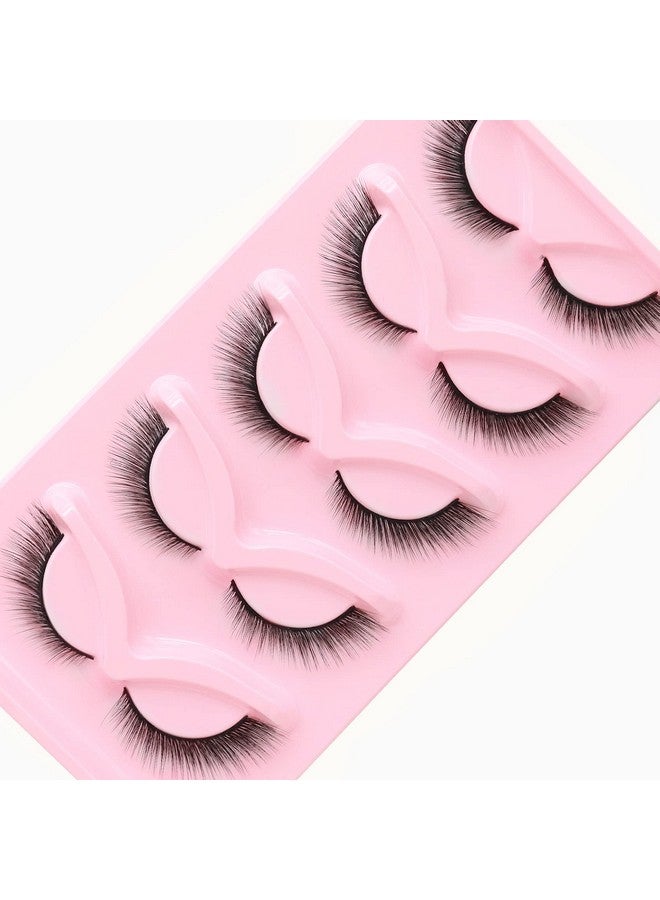 Veleasha مجموعة رموش صناعية ناعمة ومجعدة من Fox Eye Lashes، مكونة من 5 أزواج، رموش صناعية خفيفة الوزن وناعمة على شكل عين القطة من Bratz لمكياج عيون الدمية (Foxy 04) - Image 5