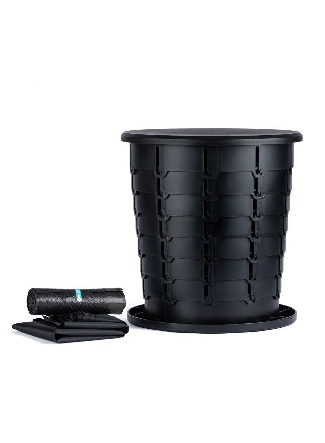 واندر مرحاض متنقل قابل للطي مع 10 أكياس غيار - Image 1