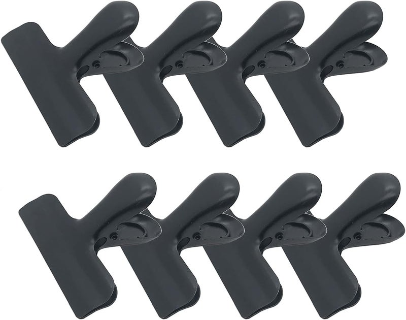 MYYZMY 8 Pack Metal Chip Clips, 3 Inch Wide Stainless Steel Heavy Duty Food Bag Clips, Black - Image 1