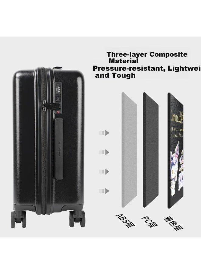 Mesuca X Kuromi 20-inch Cute Children's Luggage With Password Lock, Carry-on Suitcase - Image 3