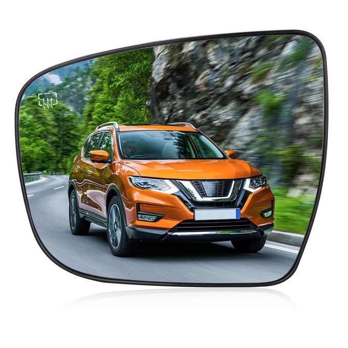 Hurotoms Driver Left Side Heated Mirror Glass without Adapter Cable for Nissan Rogue 2014 2015 2016 2017 2018Replacement for 963664BA1A