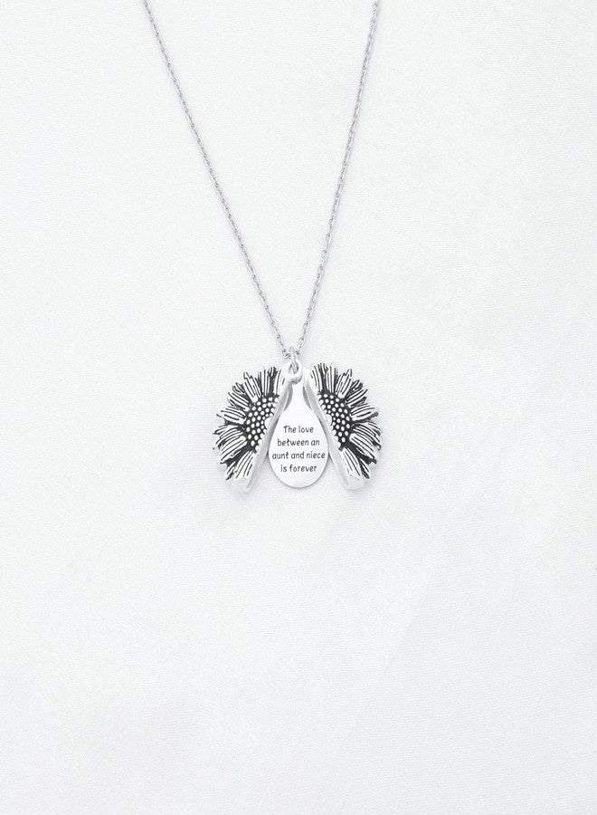 WUSUANED Aunt And Niece Gift The Love Between An Aunt And Niece Is Forever Necklace Sun Flower Pendant Necklace Relationship Jewelry - Image 2