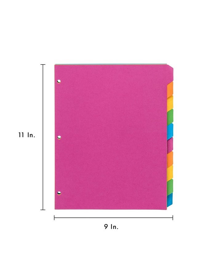 10 Part Dividers - 1 Pack Of 10 Tab Set, 3-Ring Binder Compatible, 8 1/2 X 11 Inches - Bright Colors - pzsku/Z9E7BBEA1C569DD58066AZ/45/_/1731922247/d26d17c3-486c-461b-bb8f-074efba121d7