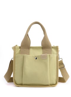 Large Capacity Multi-Pocket Handbag, Canvas Bag with Handle, Canvas Handbag for Women, Durable Multi Pocket Shoulder Bag, Reusable Wear Resistant Tote Purse