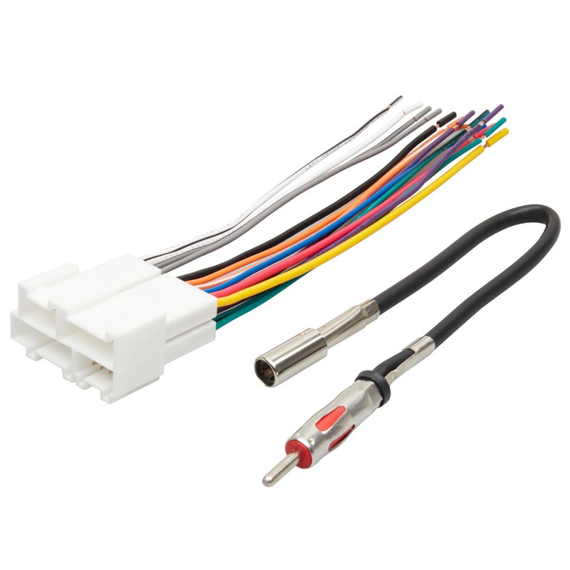 RED WOLF Radio Wiring Harness with Antenna Adapter Plug for 1989-2002 Chevy GMC Buick Cadillac Aftermarket Stereo Install Connector Kit - Image 1