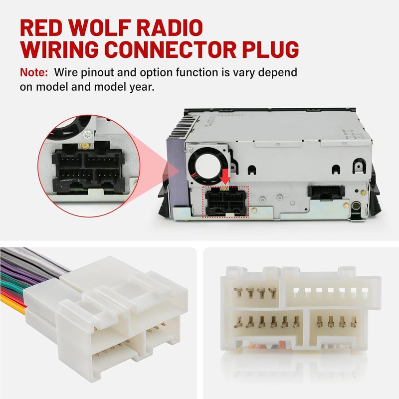 RED WOLF Radio Wiring Harness with Antenna Adapter Plug for 1989-2002 Chevy GMC Buick Cadillac Aftermarket Stereo Install Connector Kit - Image 5