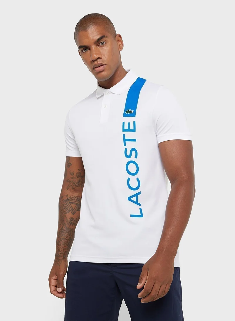 LACOSTE Logo Detailed Collared Neck Polo Shirt