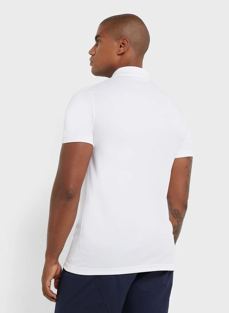 LACOSTE Logo Detailed Collared Neck Polo Shirt