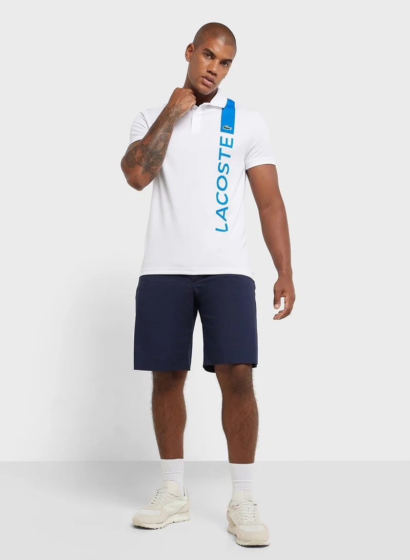 LACOSTE Logo Detailed Collared Neck Polo Shirt