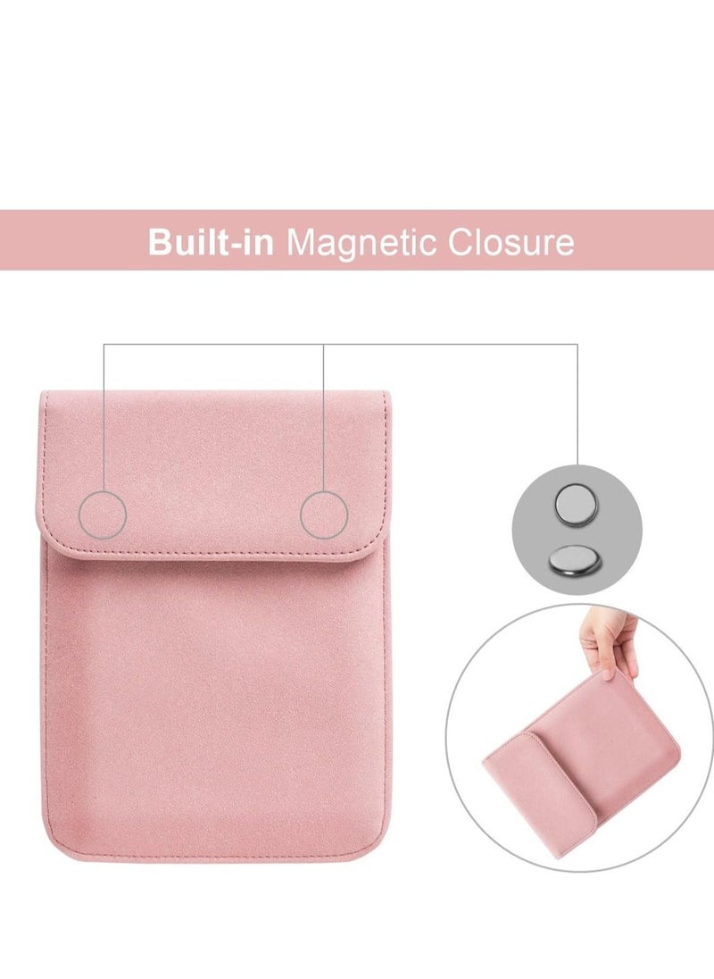 SYOSI 6.8 Inch Sleeve for All-New Kindle 2022/Kindle 2019/Kindle Paperwhite/Kindle Voyage/Kindle (8th Gen, 2016)/Kindle 4/5/Kindle Touch Protective Pouch Bag Case Cover, Pink  - Image 4