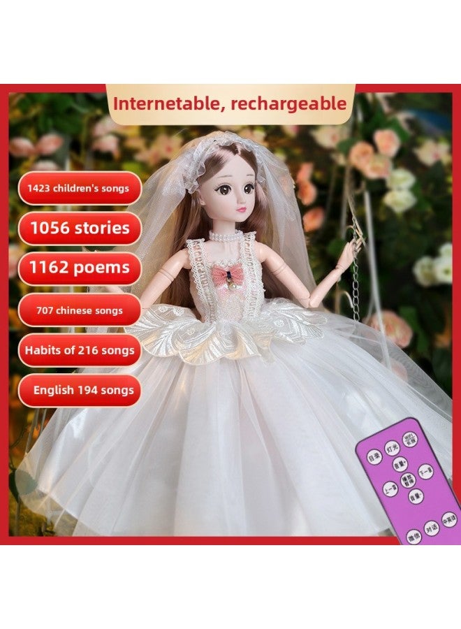 #60cm Doll Size Dress Up Princess Suit Talking Toy Girl Doll Birthday Gift-Color:60cm 【winkable】 Susan Na-Height:Music Version (send Gift Package B) Gift Box - Image 3
