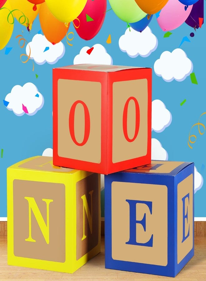 Zhanmai 3 Pcs Toy Inspire Party Decorations ONE Balloon Boxes for Toy Theme 1st Birthday Party Decorations Balloon Boxes for Inspire First Birthday Baby Shower Supplies - Image 1