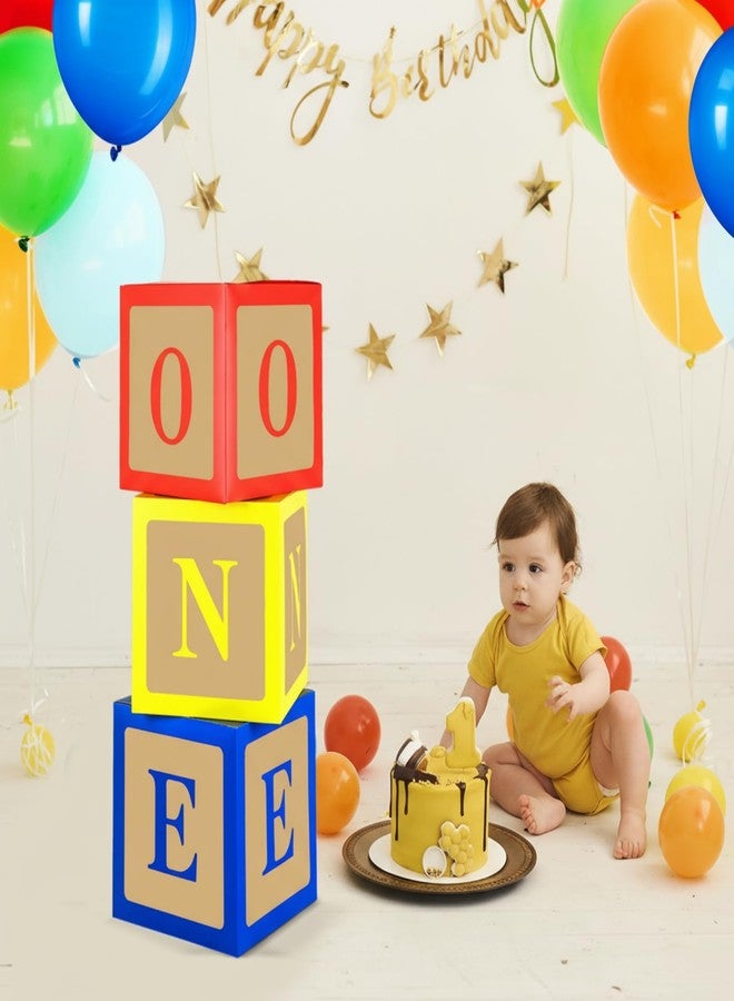 Zhanmai 3 Pcs Toy Inspire Party Decorations ONE Balloon Boxes for Toy Theme 1st Birthday Party Decorations Balloon Boxes for Inspire First Birthday Baby Shower Supplies - Image 5