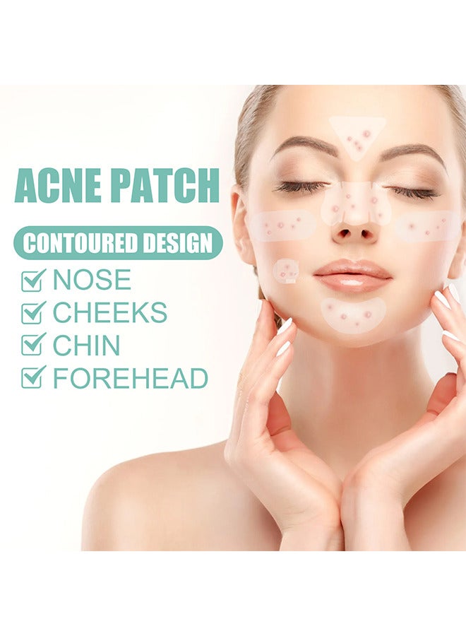 EELHOE Pimple Patches Acne Patches, 5 Sizes 132 Patches Pimple Patches For Face, Chin Or Body, Acne Treatment with Tea Tree And Salicylic Acid, Hydrocolloid Bandages For Acne Skin - Image 5
