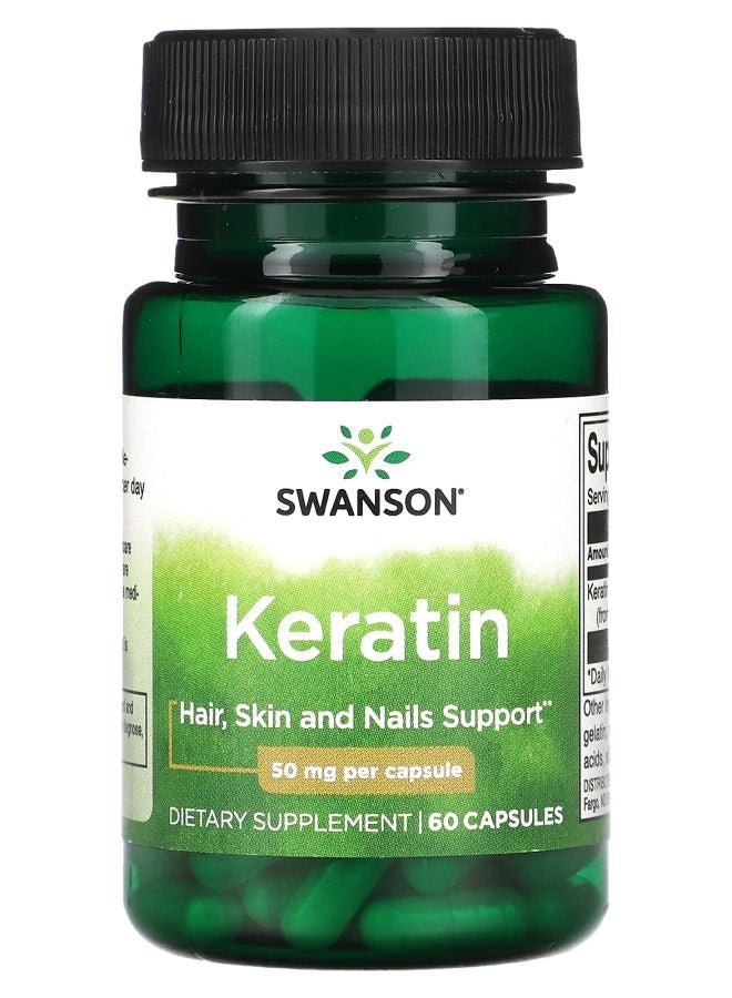 SWANSON Keratin 50 mg 60 Capsules
