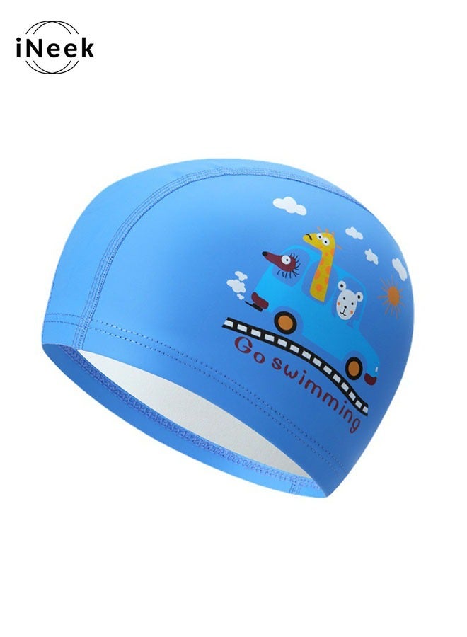 iNeek Cartoon Pu Waterproof Ear Protection Children'S Swimming Cap - Image 1