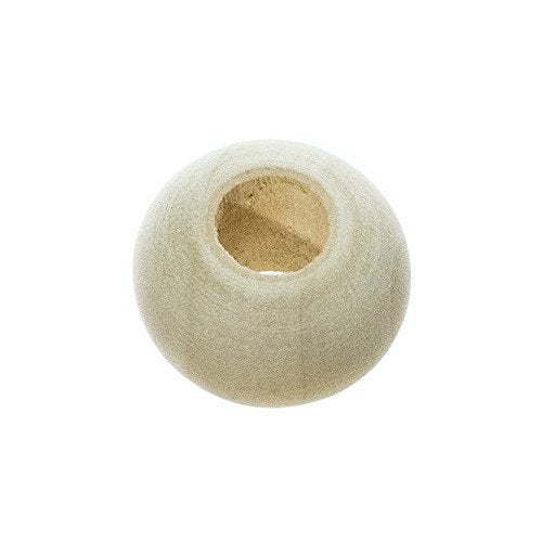 Craft County 20 Pack of 1 Inch Natural Wooden Round Ball Spacer Beads - Charms for DIY Crafts - Image 2