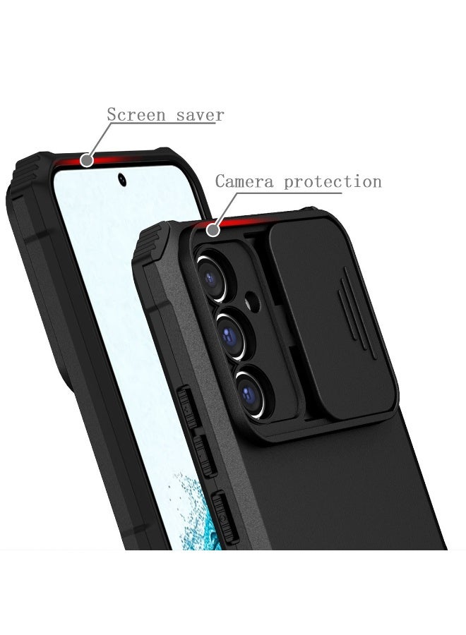 تنطبق على سامسونج جالاكسي A36 / غالاكسي A56 5G الهاتف المحمول شل ، مبتكرة تلسكوبي قوس ، انزلاق الكاميرا نافذة واقية ، رقيقة جدا كمبيوتر و TPU الهاتف المحمول شل ، تنطبق على سامسونج غالاكسي A36 / غالاكسي A56 5G ، أسود - Image 3