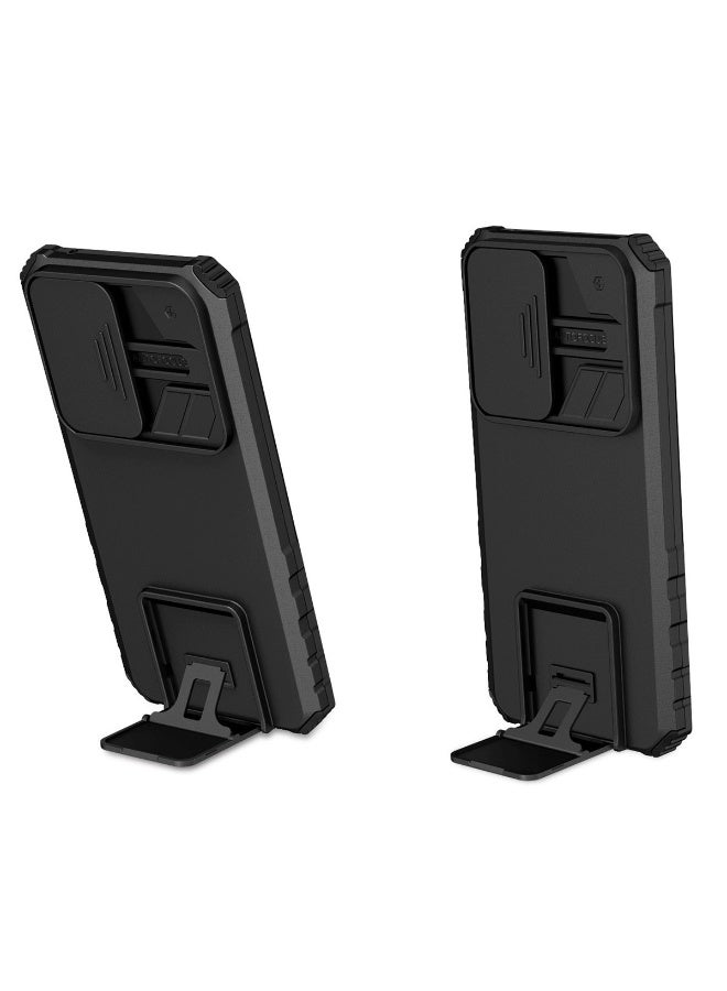 تنطبق على سامسونج جالاكسي A36 / غالاكسي A56 5G الهاتف المحمول شل ، مبتكرة تلسكوبي قوس ، انزلاق الكاميرا نافذة واقية ، رقيقة جدا كمبيوتر و TPU الهاتف المحمول شل ، تنطبق على سامسونج غالاكسي A36 / غالاكسي A56 5G ، أسود - Image 4