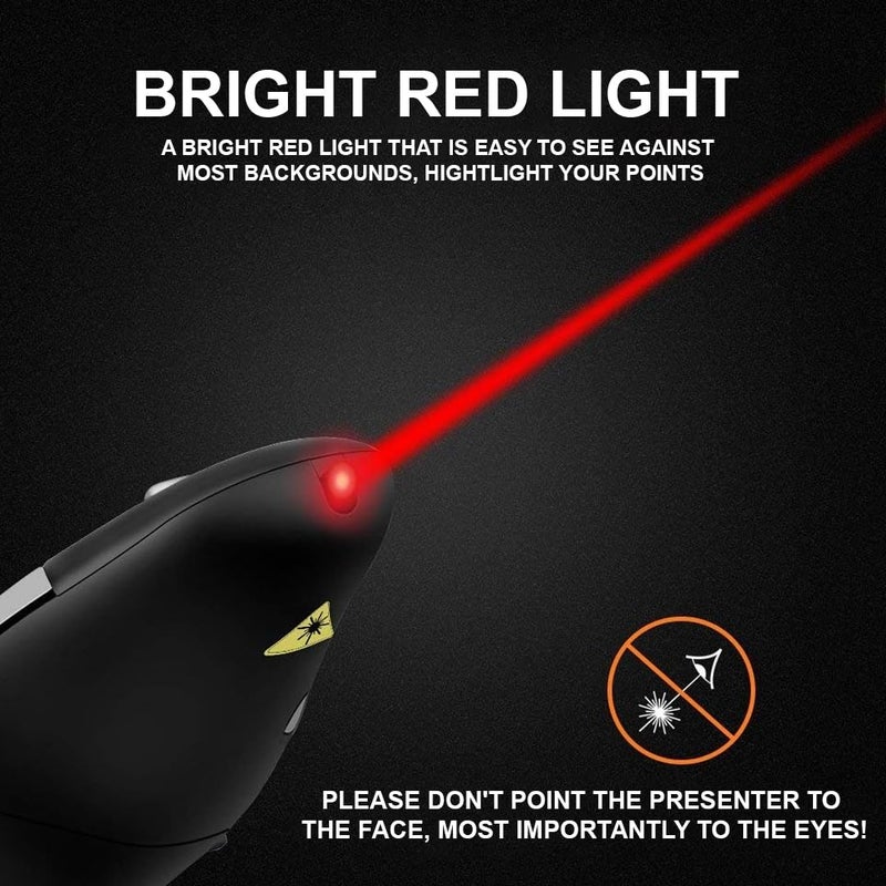 LIRAMARK Professional Red Laser USB Wireless Laser Presenter Presentation PPT Pointer Remote Control Slider Changer Controller Hyperlink Volume PPT PowerPoint Clicker for Windows 10 MAC/PC/Laptop - Image 4