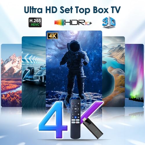 BL Android TV Stick 4K, 2025 Android TV Stick 10.0 2GB RAM 16GB ROM, Tv Stick 4K Ultra HD H313 CPU Supports 2.4G/5G Wi-Fi Bluetooth 5.0 USB HDR10 with Bluetooth Voice Remote Control - Image 3