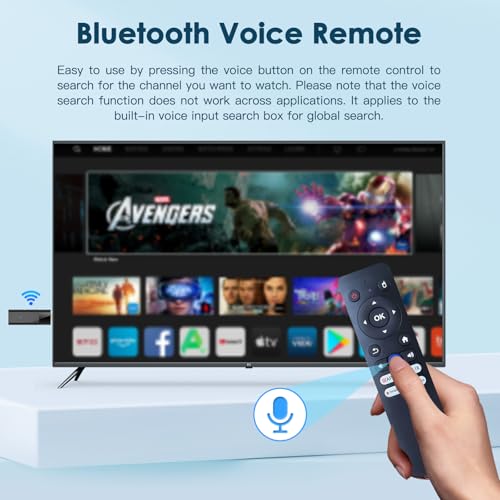BL Android TV Stick 4K, 2025 Android TV Stick 10.0 2GB RAM 16GB ROM, Tv Stick 4K Ultra HD H313 CPU Supports 2.4G/5G Wi-Fi Bluetooth 5.0 USB HDR10 with Bluetooth Voice Remote Control - Image 5