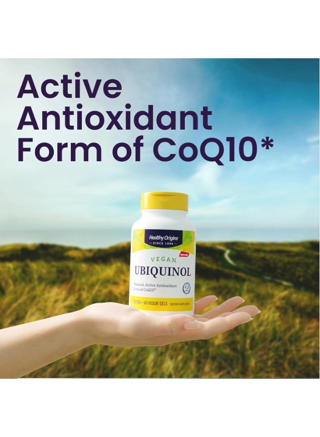 Healthy Origins Vegan Ubiquinol - Reduced, Active Antioxidant Form of CoQ10, 100 MG (Kaneka) Dietary Supplements|150 Veggie Gels - Image 4