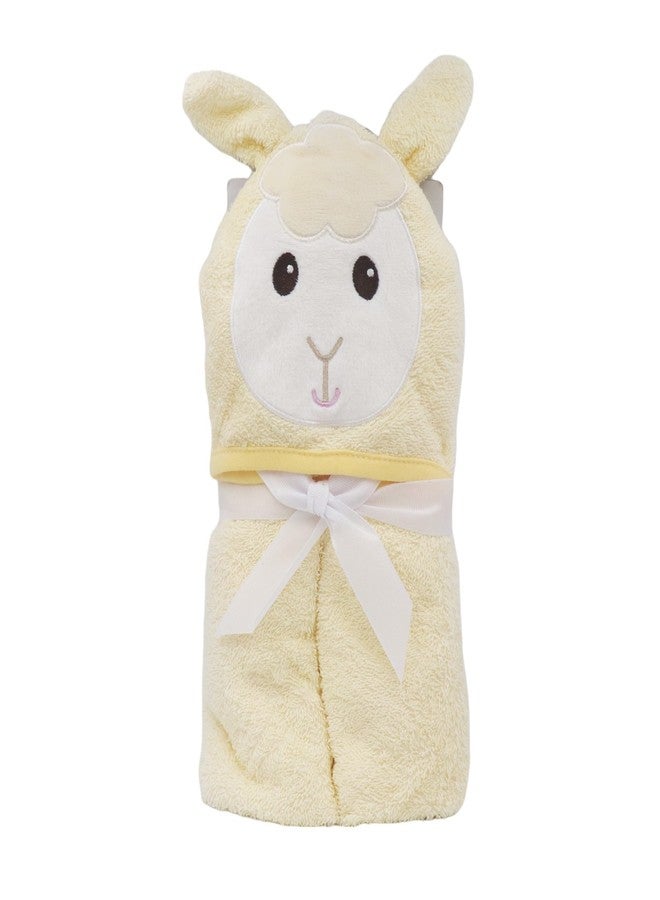 Kradyl Kroft 100% Cotton Baby Hooded Bath Towel with Bath Loofah | Soft Absorbent Cotton Bath Towels for Baby (Little Sheep) - Image 4